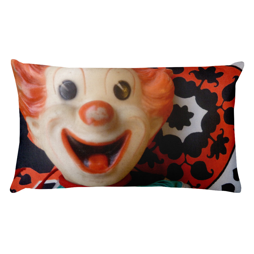 Vintage Clown Double Sided Throw Pillow #5 - Bozo and Country