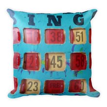 Vintage Bingo Card Double Sided Throw Pillow!