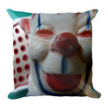 Vintage Clown Double Sided Throw Pillow #3 - Bozo and Squinty
