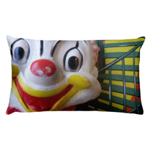 Vintage Clown Double Sided Throw Pillow #2 - Color Clowns
